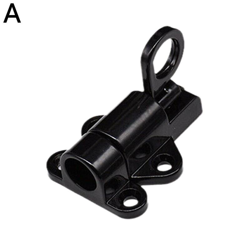 Aluminum Door Bolt Self-closing Automatic Latch Window Security Ceiling Lock Hatch Sprung Loft Latch H1I1 Attic Gate L7P9: black