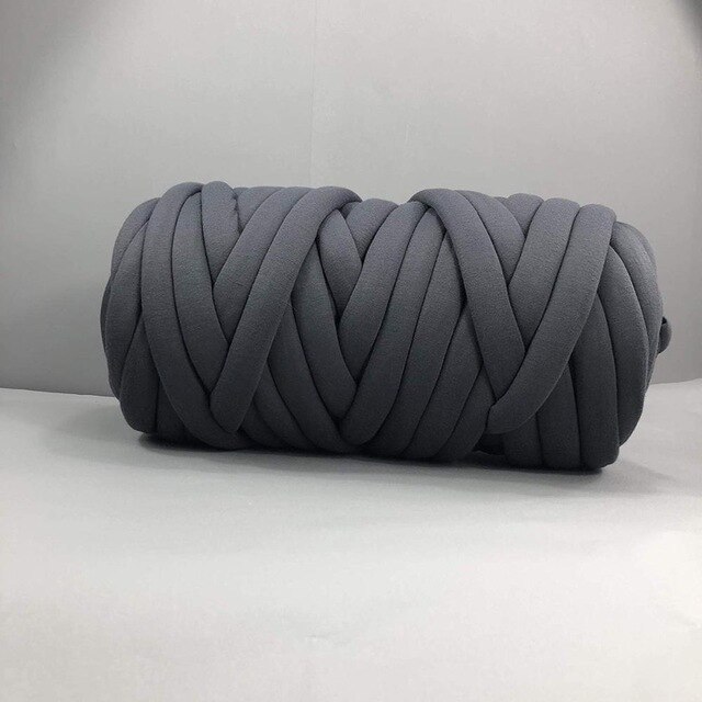 Manta de punto de Super grueso para el hogar, 500g, trenza vegana, suave, tejido de brazo, alfombras, manta: Dark Grey