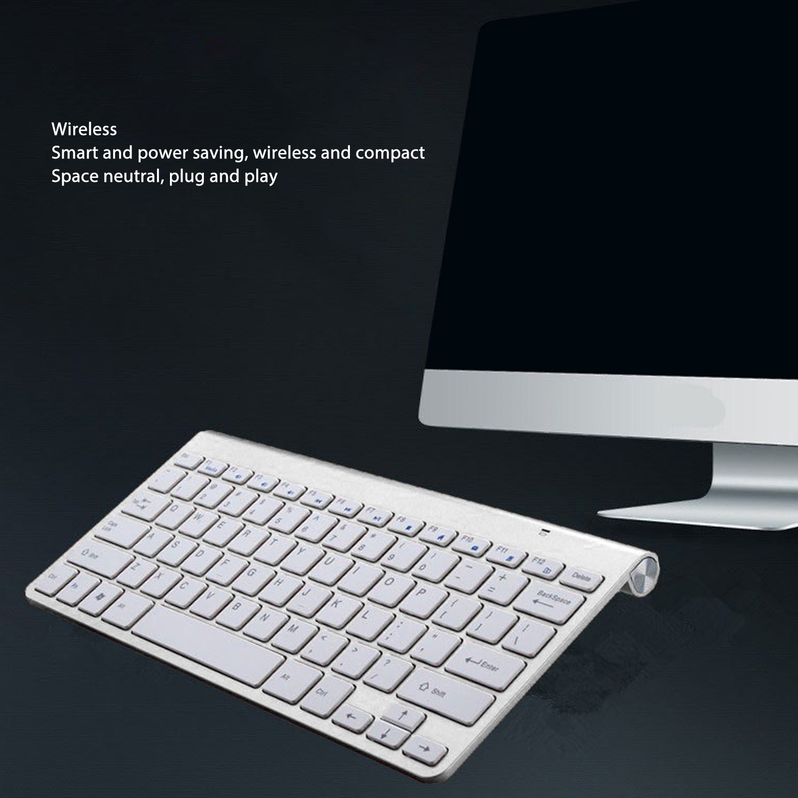 Drahtlose Tastatur Maus Kit schlanke drahtlose Taste Maus Combo tragbare schöne energie sparende stille Taste LED-Anzeige für zu Hause