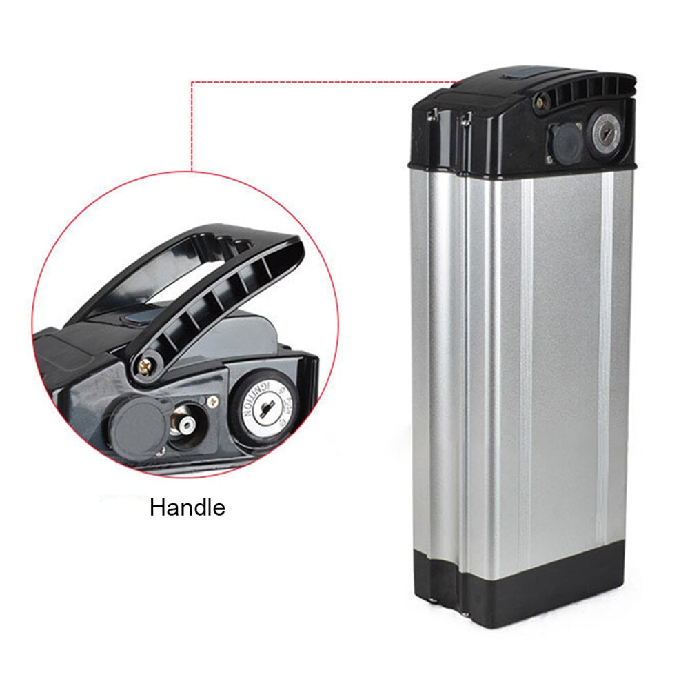 E-bike Battery Box Protective Storage Case Electric Bike 36V 48V Aluminum Alloy DC Charging Port Holder Case E-bike Accessories