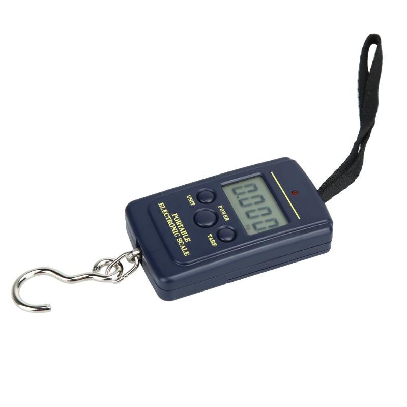 40kg x 10g mini-digitalvåg för fiskebagage resa viktning stålgård bärbar hängande elektronisk krokvåg handvåg