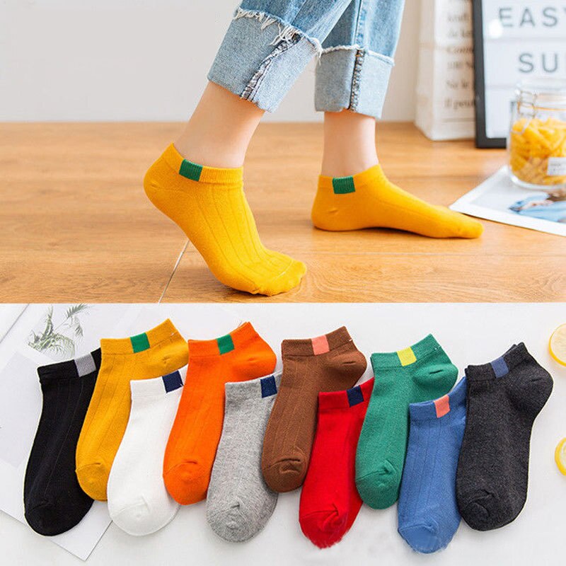 Calcetines con estampado de dibujos animados para mujer, medias suaves y transpirables de estilo coreano janpanés, 20 unidades = 10 pares, 10 colores,: Model D
