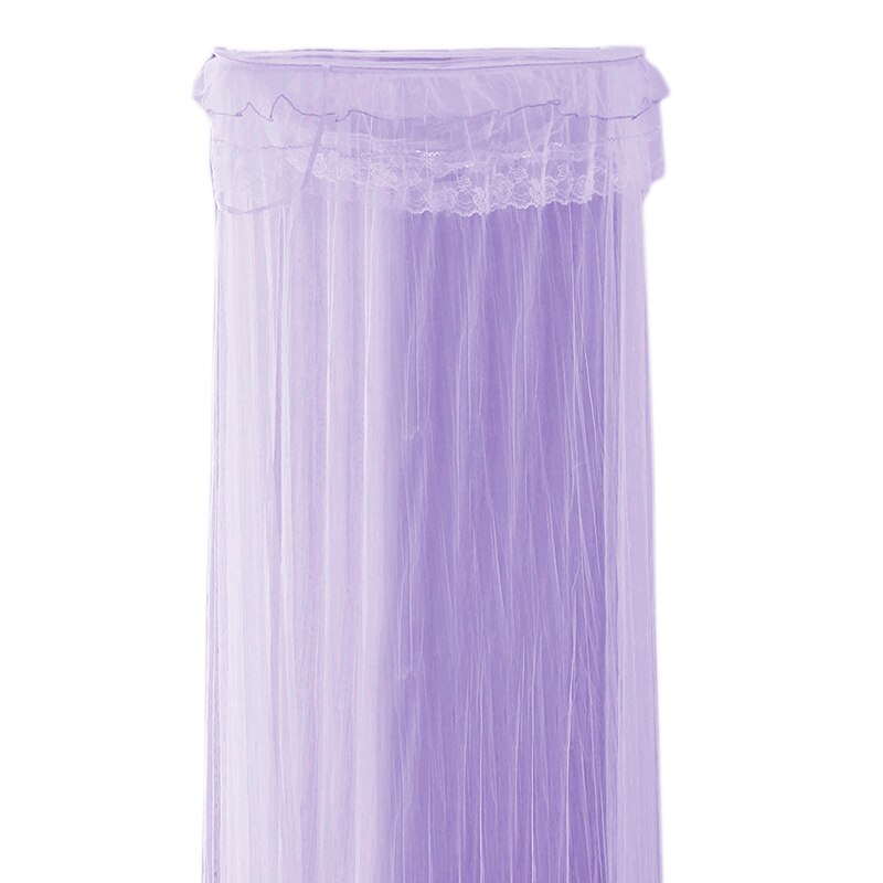 Princess Bed Nets Home Decal Round Lace Curtain Dome Princess Fairy Wonderland Bed Canopy Netting Mosquito Nets: purple