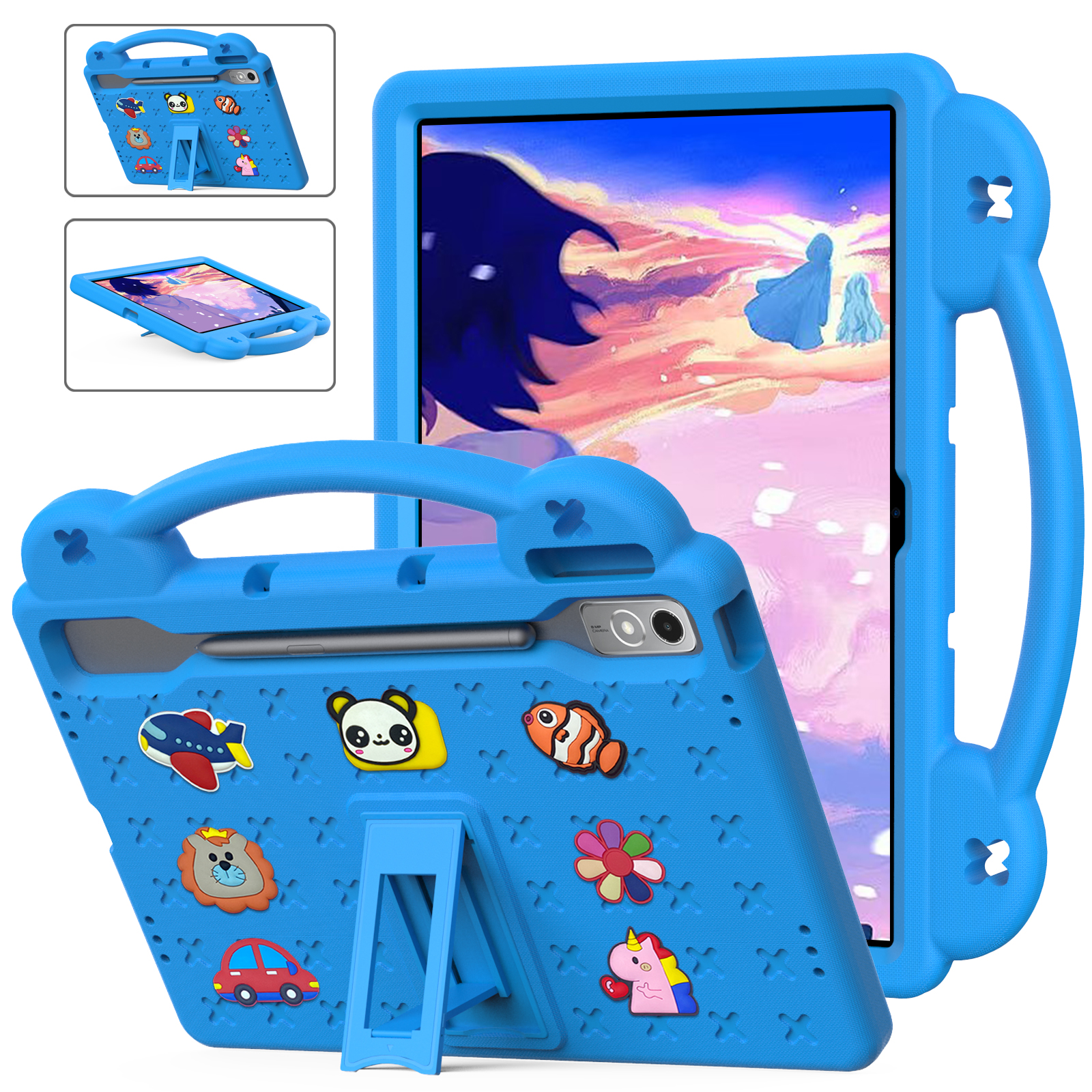 For Lenovo Xiaoxin Pad Pro 12.7 inch funda P12 TB- 370 Kids Safe EVA Tablet Case Shockproof Cover Stand Shell Protector