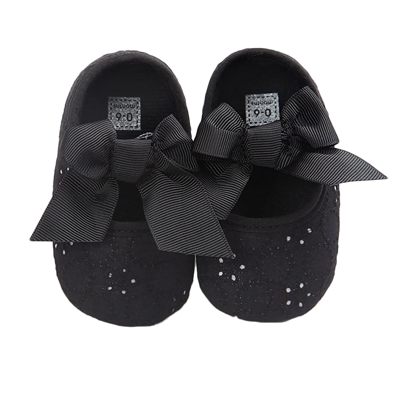 Chaussures brodées à semelle souple pour bébé fille, chaussures de princesse à nœud, tendance Kawaii,