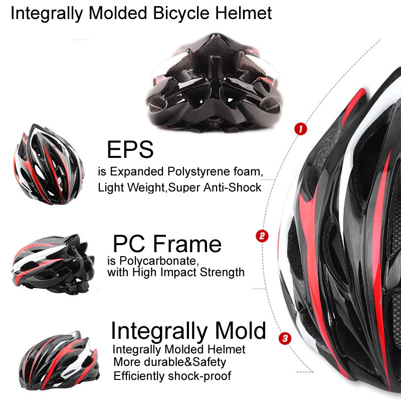 PowerPai Fahrrad Radfahren Helm MTB Ultraleicht Integral- Geformt Capacete Fahrrad kask Helme Erwachsene 24 Luft Lüftungsschlitze casque velo Route