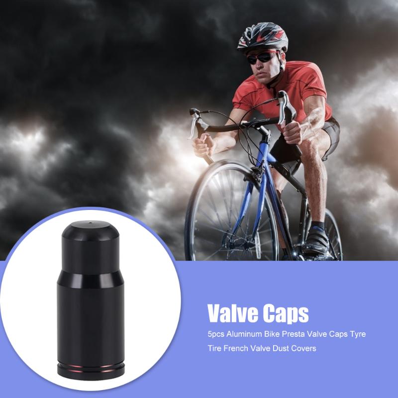 5 uds. Cubierta de polvo de válvula de Presta de bicicleta de aluminio tapones de neumáticos tapones valvula presta