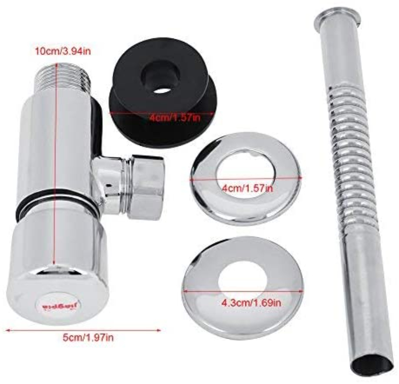 Button Type Urinal Flush Valve, Bath Toilet Urinal Flush Valve Assy with Bend Pipe, Urinal Chrome Supply Exposed Fittings: Concealed