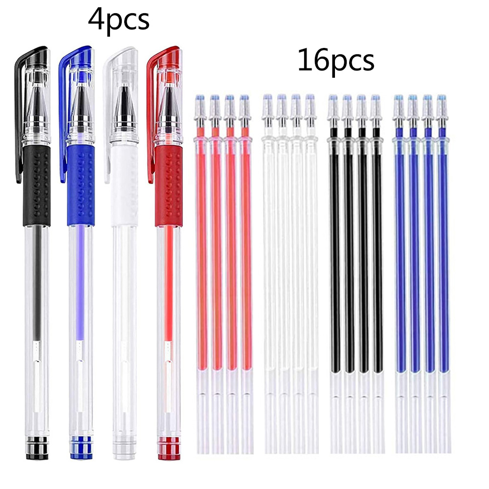 4Pcs Warmte Uitwisbare Pennen Voor Stof Met 16 Vullingen Stof Markeerstiften Stof Markers Voor Quilten Naaien Dressmaking Craft: Default Title