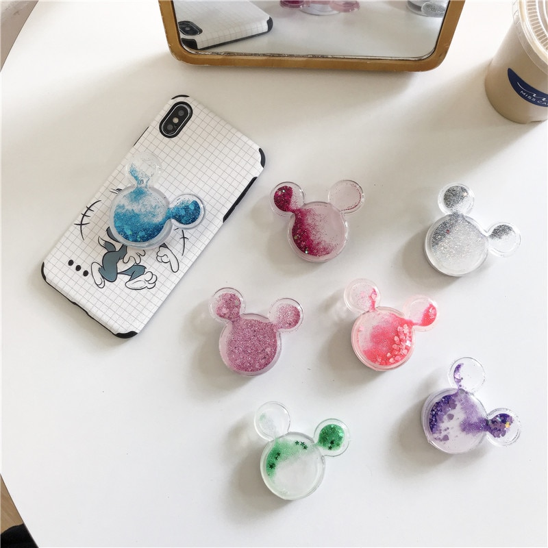 Bonito dos desenhos animados areia movediça universal suporte do telefone móvel anel suporte de extensão e telefone móvel para iphone xr samsung