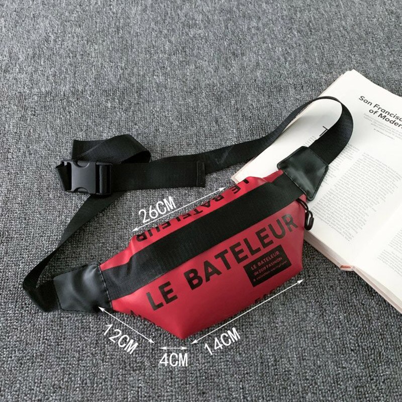Saco da cintura das mulheres das letras rua hip hop cinto saco de alta qualidade couro do plutônio fanny pacote feminino ombro crossbody sacos peito bolsa