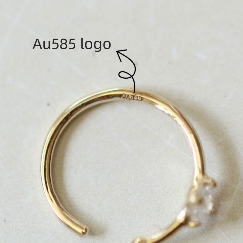 Goldtutu 14K Geel Goud 3Mm Gesimuleerde Diamond Cz Nose Ring Hoop