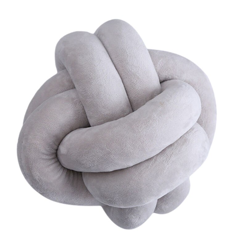 Oreiller rond et en forme de boule de Knau, nordique amusant, nœud Simple, à la , doux et solide, pour la maison, S09: H / 22cm dia