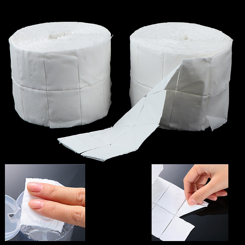1000 pçs prego toalhetes de algodão uv gel unhas dicas polonês removedor limpador de fiapos almofada de papel embeber unha arte manicure ferramenta de limpeza