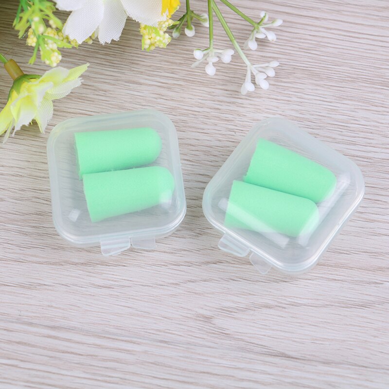 20PC Soft Foam Ear Plugs Sound insulation ear protection Earplugs anti-noise sleeping plugs for travel foam soft noise reduction: 2boxes green