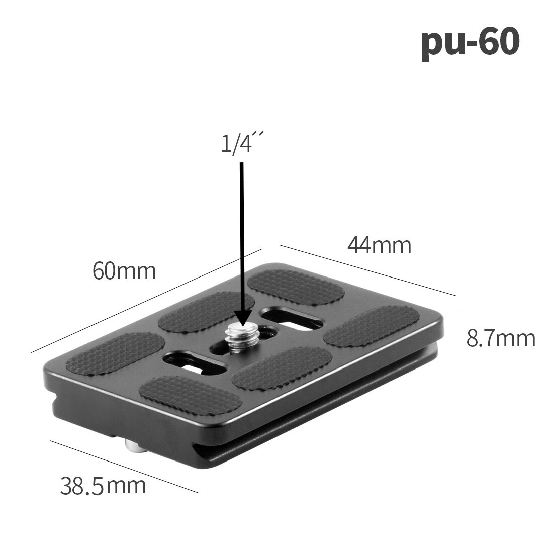 Universale 38mm mini piastra a sgancio rapido fibbia antigoccia ultra sottile per Arca svizzero telecamera corda treppiede monopiede morsetto testa a sfera: PU60 nuovo