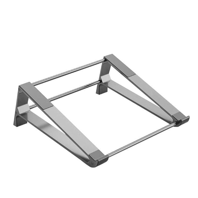 11-17\ " aluminium verstelbare laptopstandaard notebookbeugel hefkoelhouder: Grijs