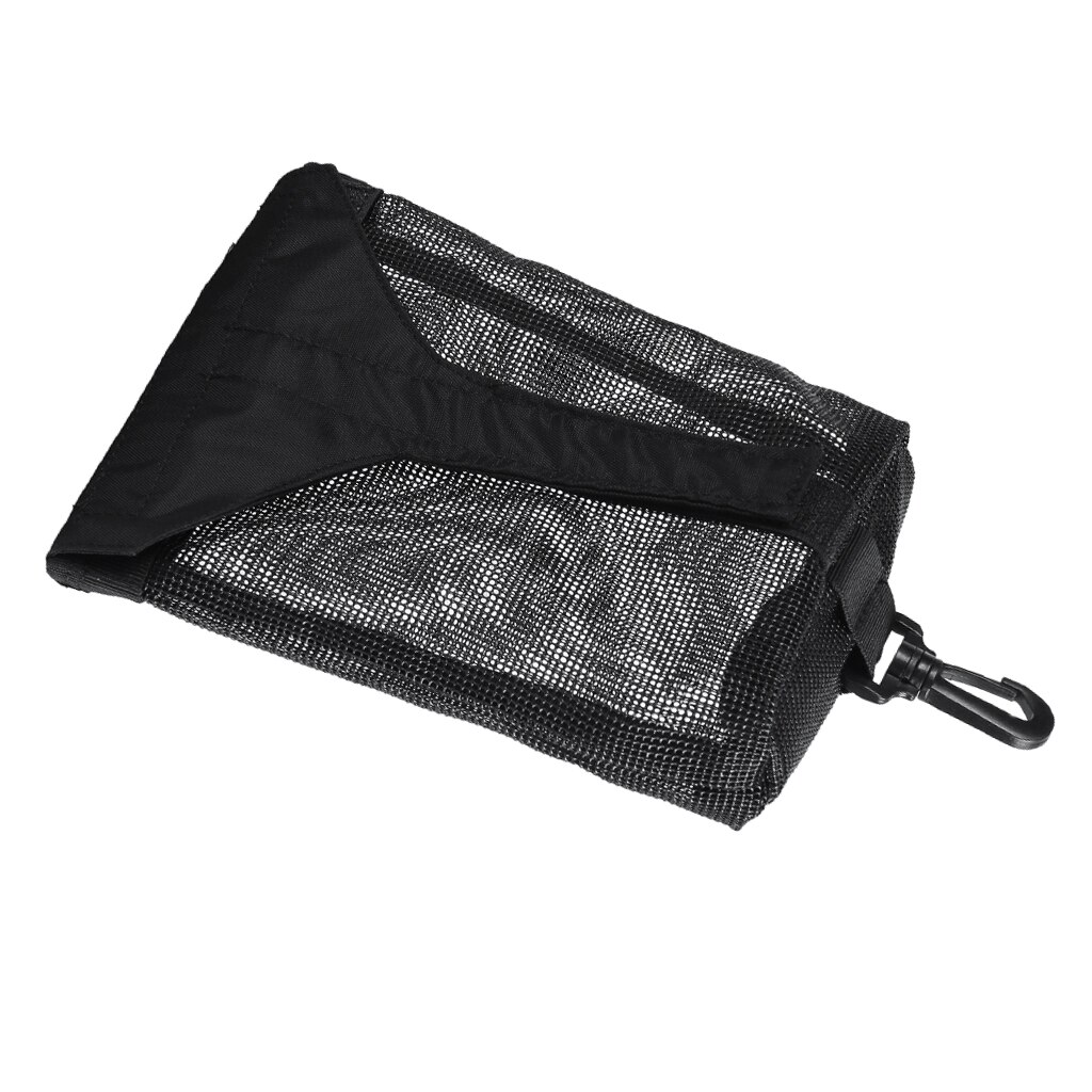 1 Pcs Heavy Duty Mesh Dive Weight Pocket Bag & Clip for Scuba Diving BCD Standard 1" Weight Belt Webbing Strap Black Camo