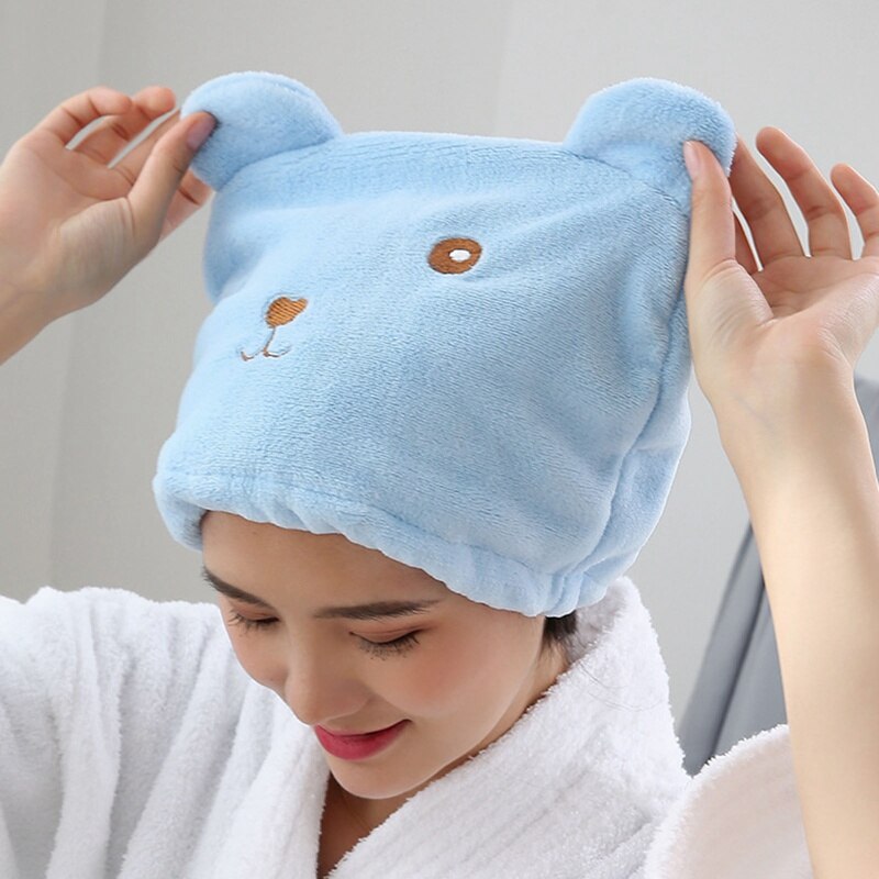 1Pcs Microfiber Haar Tulband Douche Cap Snel Droog Haar Douche Hoed Gewikkeld Handdoek Badmuts Badkamer Accessoires