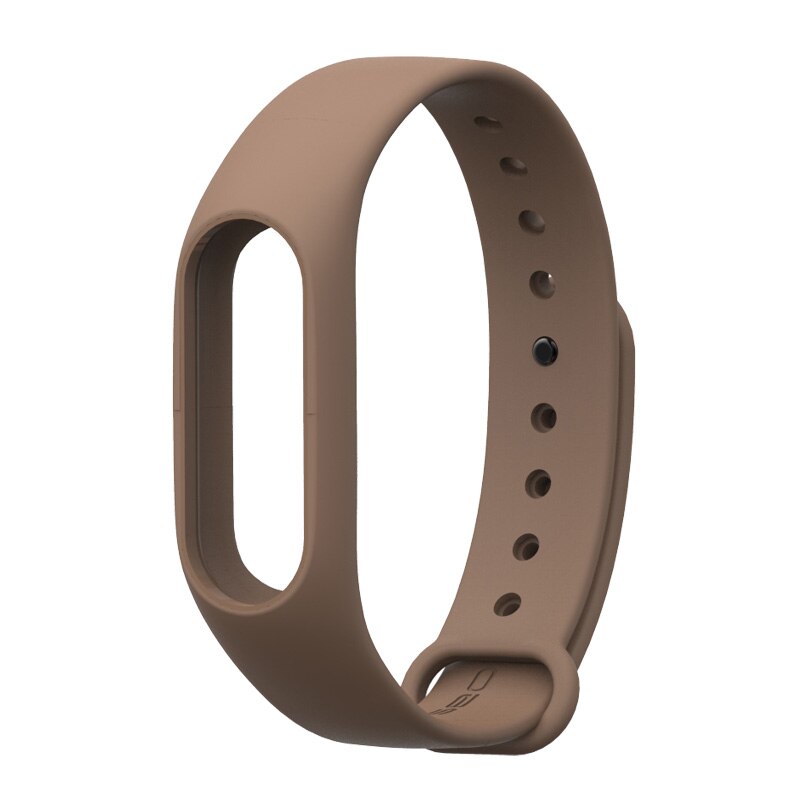 Para Xiaomi Mi Band 2 Correa de muñeca de silicona para mi Band 2 pulsera accesorios reloj inteligente Original M2 Miband 2 Correa: Brown