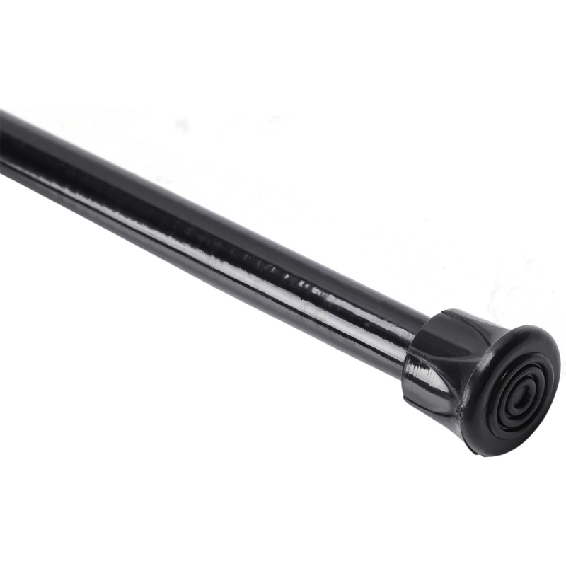 2X Extendable Telescopic Spring Loaded Net Voile Tension Curtain Rail Pole Rods,70-120Cm,Black