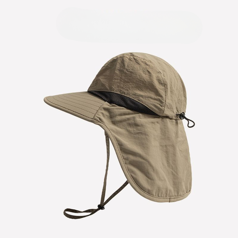 Chapeau de Soleil Panama Unisexe - Large Bord Imperméable Séchage Rapide - Casquette Visor Extérieur Respirant avec Rabat de Cou