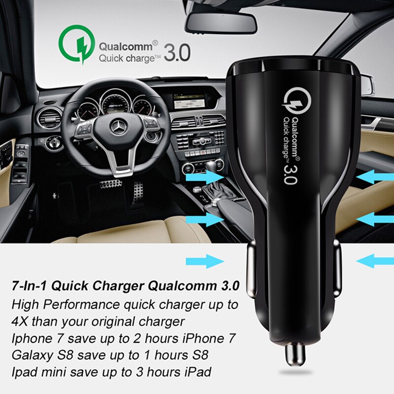 Quick Charge 3.1A 3.0 Dual Usb Car Charger Voor Samsung Xiaomi Huawei QC3.0 Qc Auto Tablet Pc Snel Opladen Adapter mobiele Telefoon