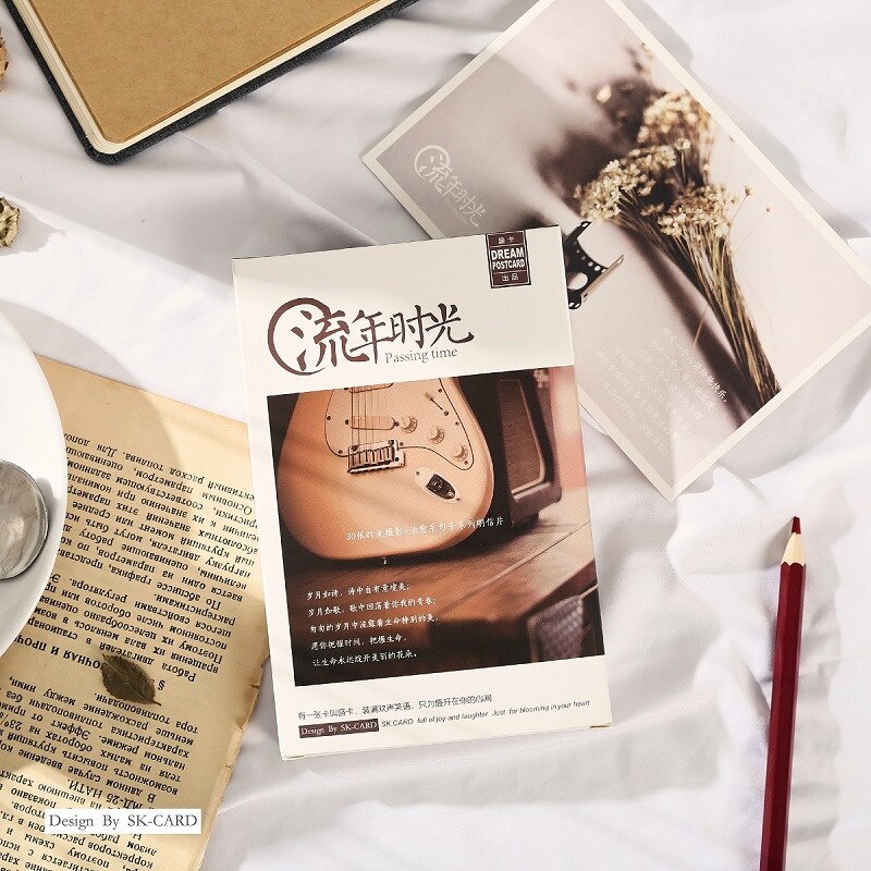 30 Sheets/Set Retro Passing Time Postcard Time Photography Series Greeting Card Message Card Birthday Card