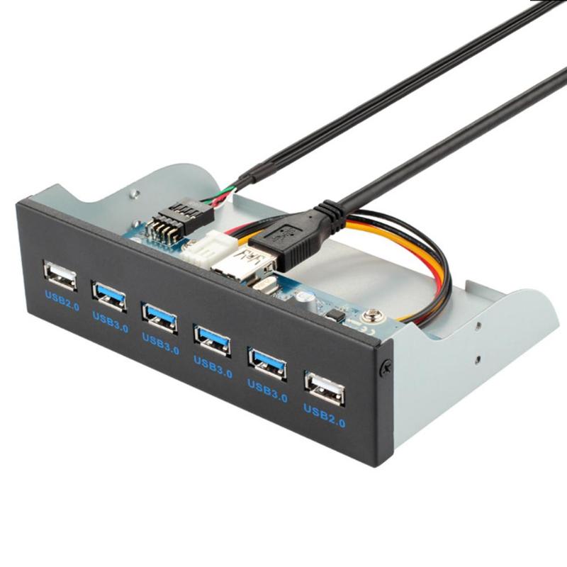 4 bærer usb 3.0+2 bærer usb 2.0 skrivebord frontpanel optiske stasjoner bukt utvidelse til datamaskin chassis 5.25 tommers cd-rom