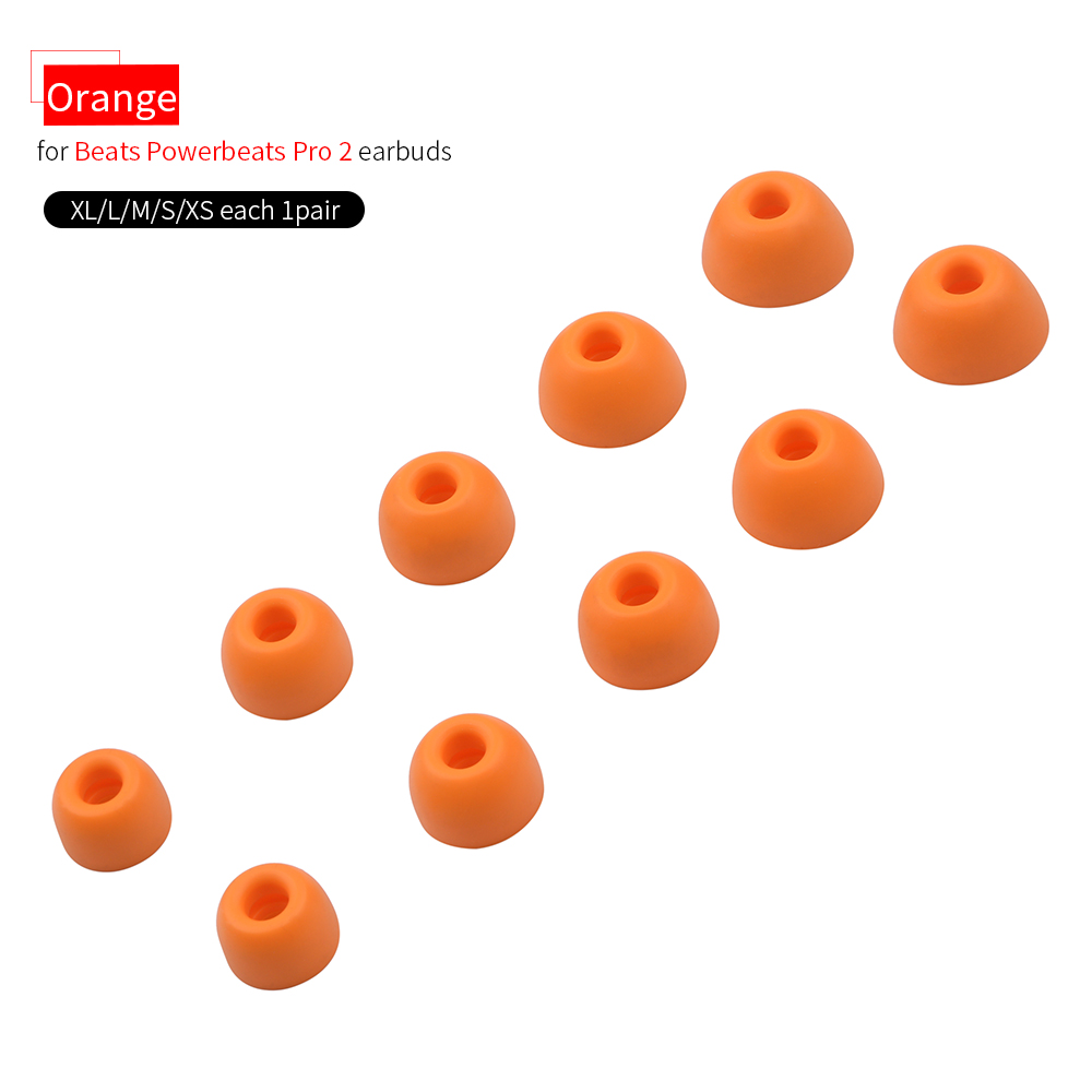 Silikoneørepropper til beats powerbeats pro 2 ægte trådløse ørepropper ørepropper powerbeats pro 2 tws-propper hovedtelefoner ørepropper: Orange rød