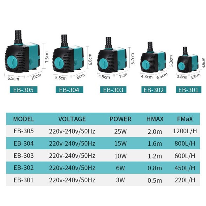 Aquarium multifunctional submersible pump fish tank water pump circulation pump fish pond pump side suction pump