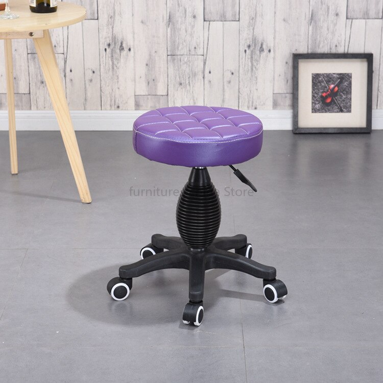 Goedkope Vintage Kapper Kruk Beauty Stijlvolle Stijl Draaibare Werk Kruk Hoogte Verstelbare Kleurendruk Stoel: Plastic pulley  B