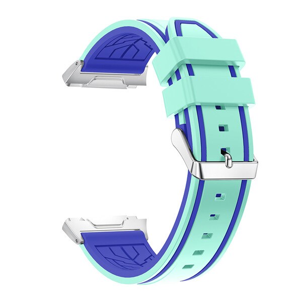 Soft Silicone Two-tone watchband for Fitbit Ionic strap Replacement personality Sport Adjustable Watch Bands Bracelet Bangle: K