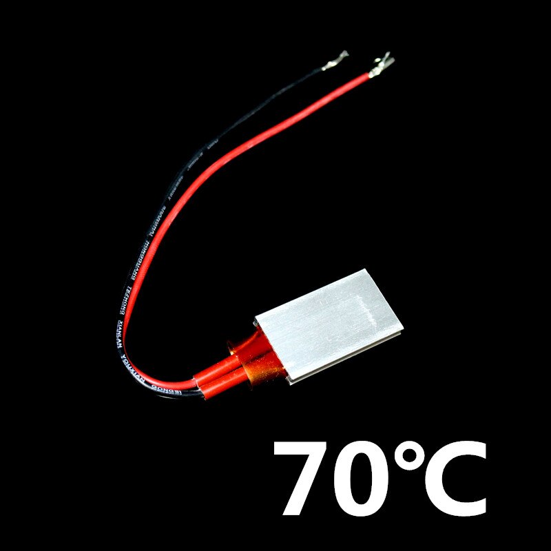2 stk ptc keramisk varmelegeme termostat 24v aluminium varmeplade tabletter isolering 70 110 220 grader celsius varmeelement: 70 grader celsius
