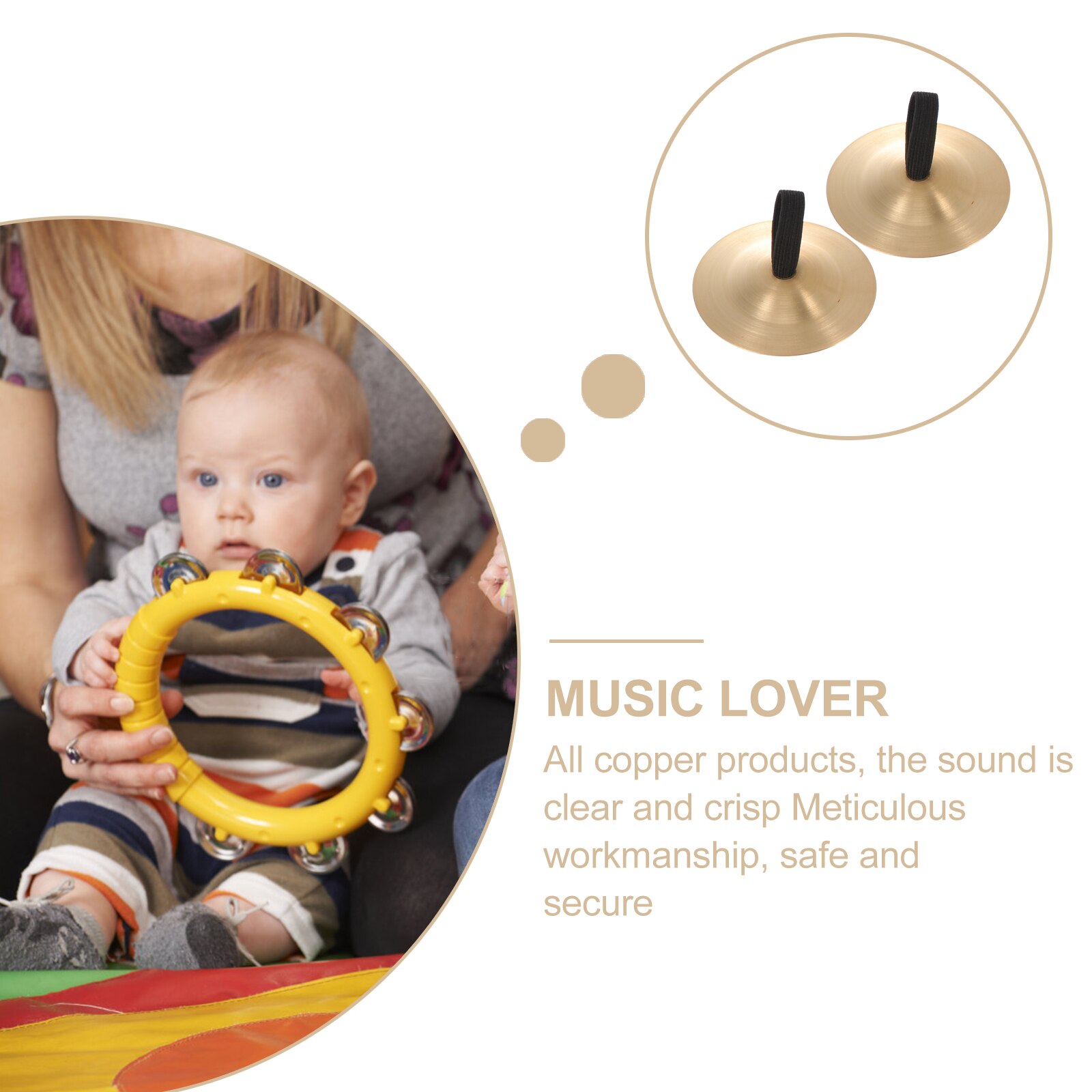 2 Pair Finger Cymbals Metal Belly Dance Props Accessories Percussion Instrument Tool For Performances