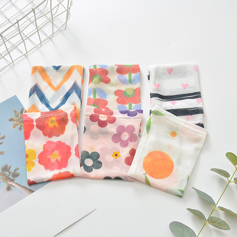 Mangas de protección solar con estampado Floral para mujer, manguitos finos de manga larga, transpirables, calentadores de brazos para conducir, ciclismo, Verano