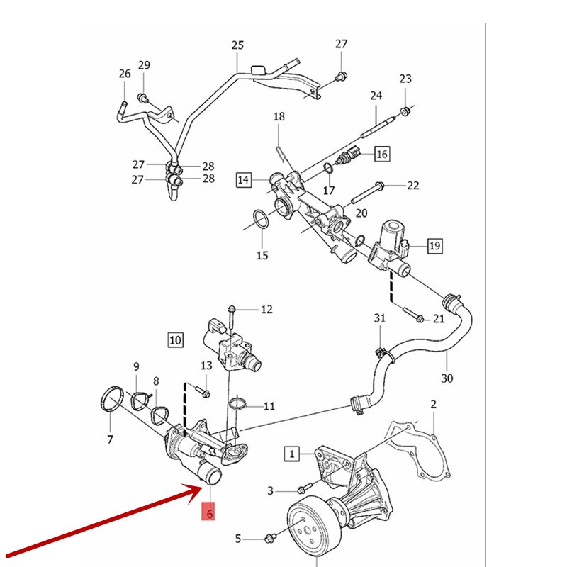 Car engine Thermostat -vol voS 80 S80 S60 V60 V70 V40 V60 V70 V40Thermostat 4-cylinder 1.6T 31359806