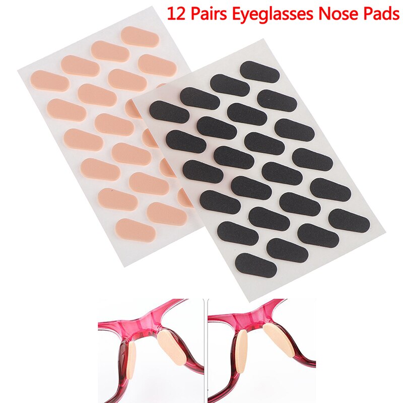 24pcs/sheet Anti-Slip Eyeglass Nose Pads Soft Foam Nose Pads For Glasses Unisex Self Adhesive Eyeglass Nose Pads Thin Nosepads