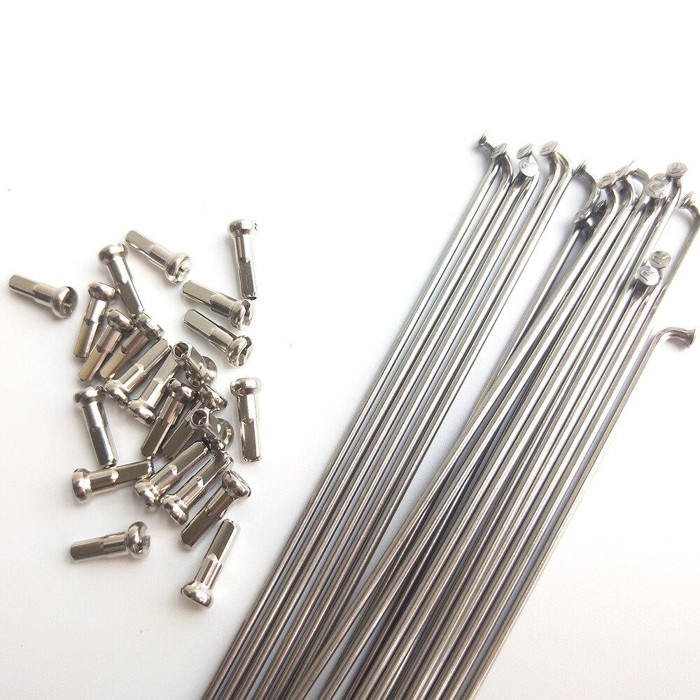 Free Nipples Pillar PSR 14 Silver Round Bicycle Spokes 14G J-bend Straight pull Radios Stainless Steel High Strength Bike Spokes
