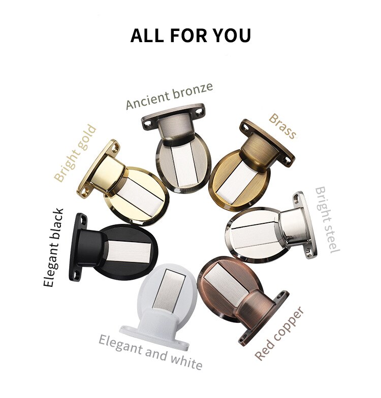 Rvs Deurstopper Slaapkamer-Collision Sterke Magnetische Aluminium Onzichtbare Deur Stop Elektromagnetische Deur 1Pc