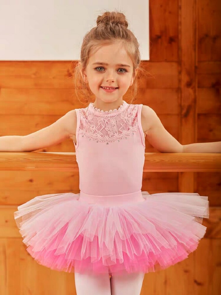 Professionele Kinderen Ballet Tutu Rose Roze Wit Paars Violet Elastische Taille Vier-Layer Mesh Tule Zwanenmeer Dans Bal rok