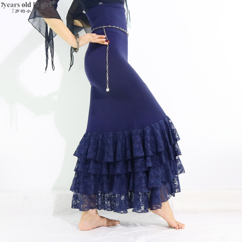 Robe de danse espagnole, tenue de pratique de Flamenco, multicouches, ENN01: XXS