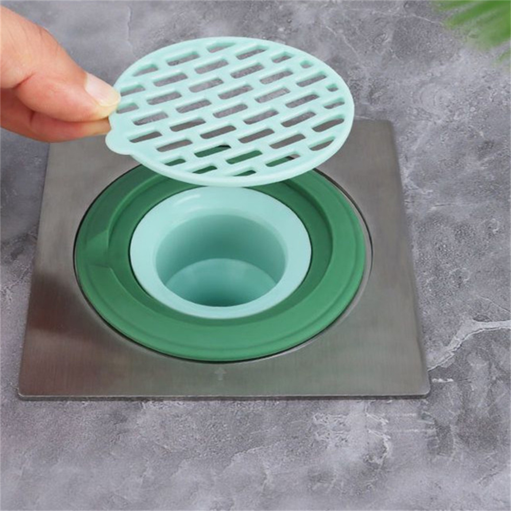 Bath Shower Floor Strainer Silicone Floor Drain Core Kitchen Bathroom Water Drain Filter Cover Plug Trap Siphon Sink Deodorant