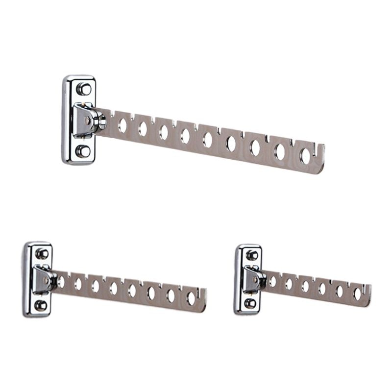 Stainless Steel Folding Wall Mount Hanger Retractable Clothes Drying Rack M68E