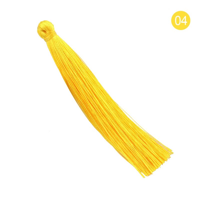 30 stuks/pak lange veelkleurige polyzijde kwastborstel voor oorbelhangers satijnen kwasten doe-het-zelf sieraden maken: Kleur 04