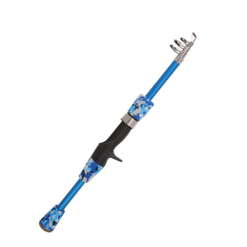 1.3M 1.5M 1.8M Mini Spinning Fly Travel Rod Telescopic Rock Fishing Rod Carp Feeder Carbon Fiber Reel Seat Green Blue: Blue / 1.3M