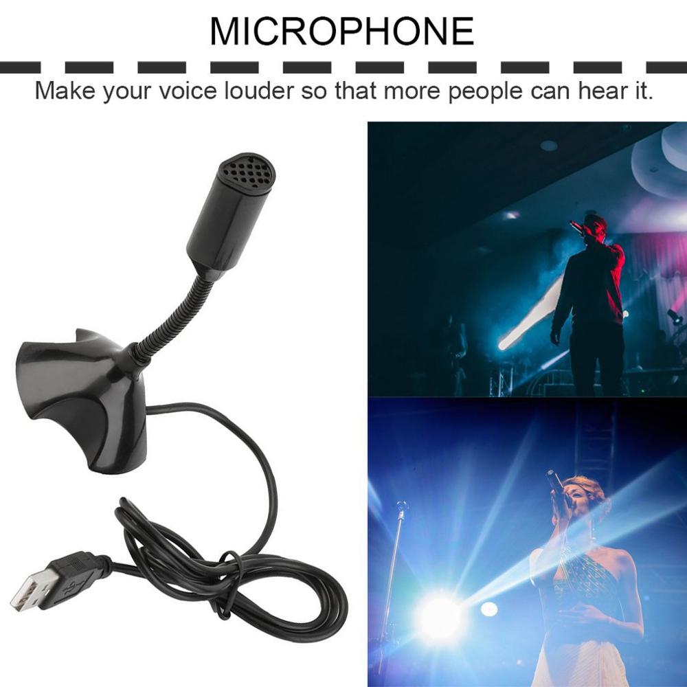 Universal USB Stand Mini Speech Microphone Desktop Microphones Mic For PC Desktop Laptop Notebook