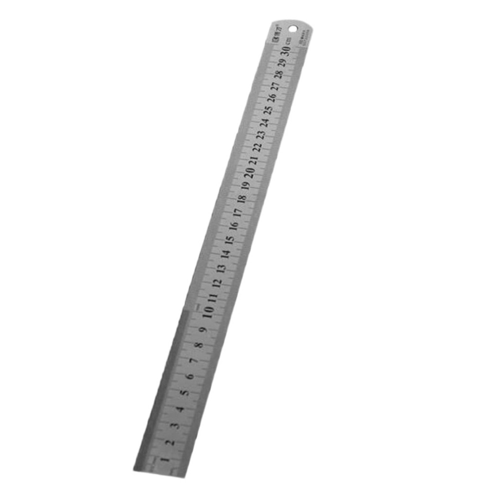 Stainless Steel Metal Ruler 30CM Straight Ruler Measurement Double Sided for Sewing Foot Sewing & School Stationery