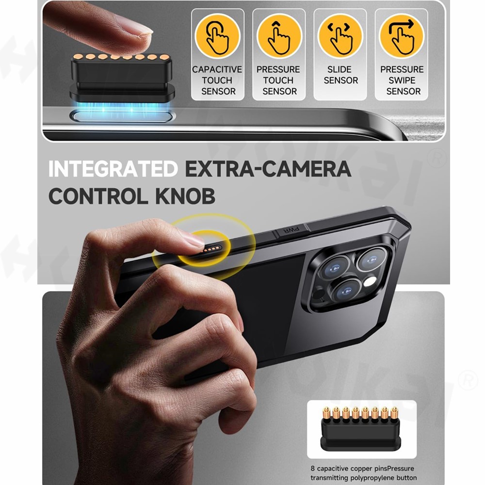 Metalen behuizing voor iPhone 16 Pro Max iPhone 15 Pro Max 14 13 Heavy Duty Schokbestendig Robuust Glas Schermlichaam Beschermhoes