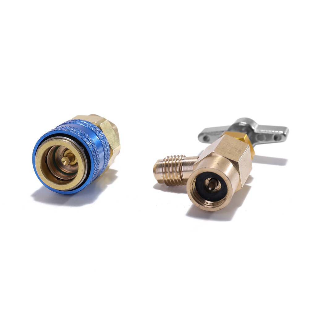 AC R134A Refrigerant Hose Pressure Gauge Kits Car Auto Air Conditioning Refrigerant Recharge Measuring Hose Gauge Kit